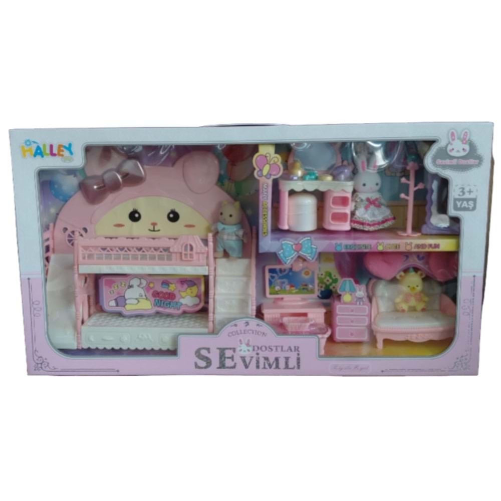 SEHER TAVŞAN AİLESİ SETİ RANZALI KOLTUKLU 3 ASORTİ SH59688 *9