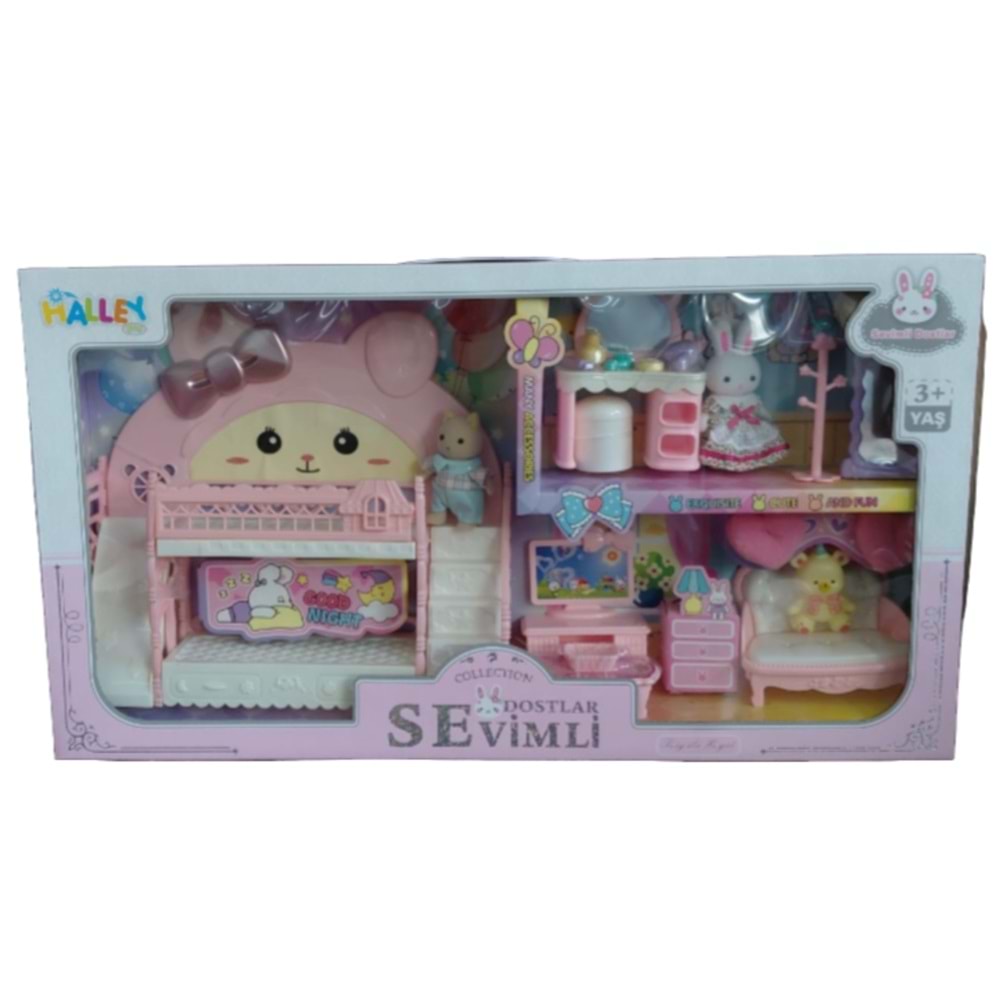 SEHER TAVŞAN AİLESİ SETİ RANZALI KOLTUKLU 3 ASORTİ SH59688 *9