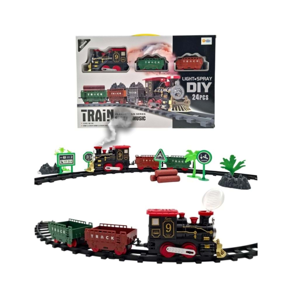 TREN PİLLİ IŞIKLI DUMAN ÇIKARAN XZ005 *24