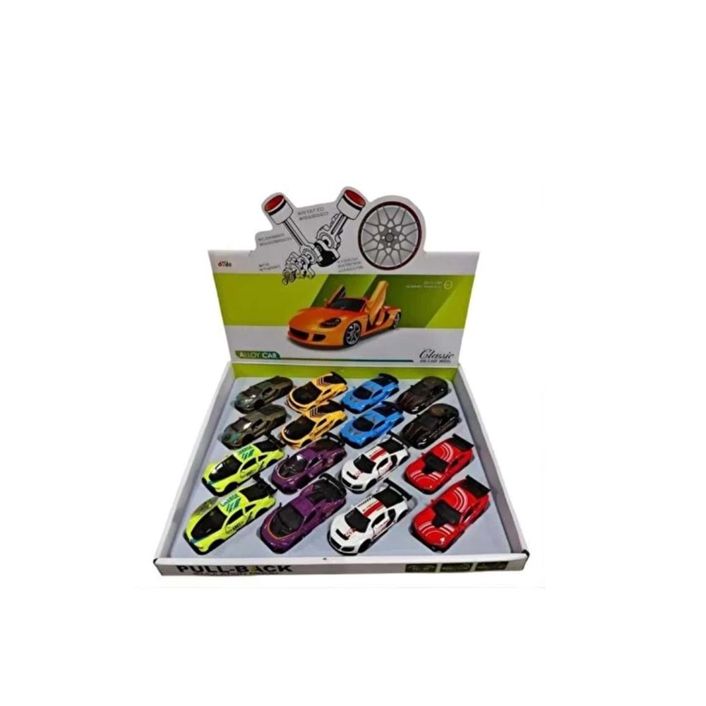 SEHER ÇEK BIRAK METAL SPOR ARABA 16 LI PKT 6421C *384