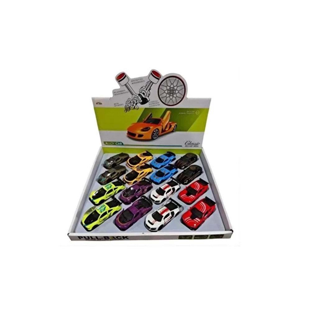 SEHER ÇEK BIRAK METAL SPOR ARABA 16 LI PKT 6421C *384