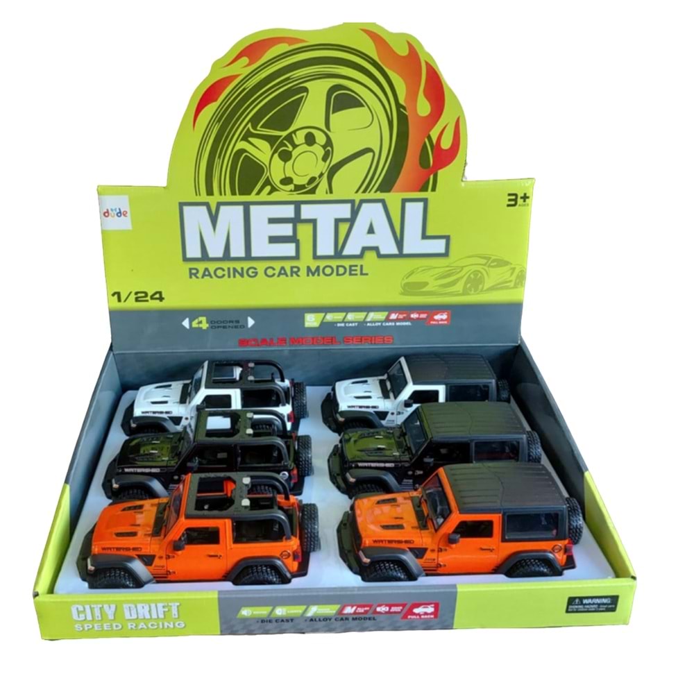 SEHER 1:24 SESLİ IŞIKLI METAL JEEP 24151D *36