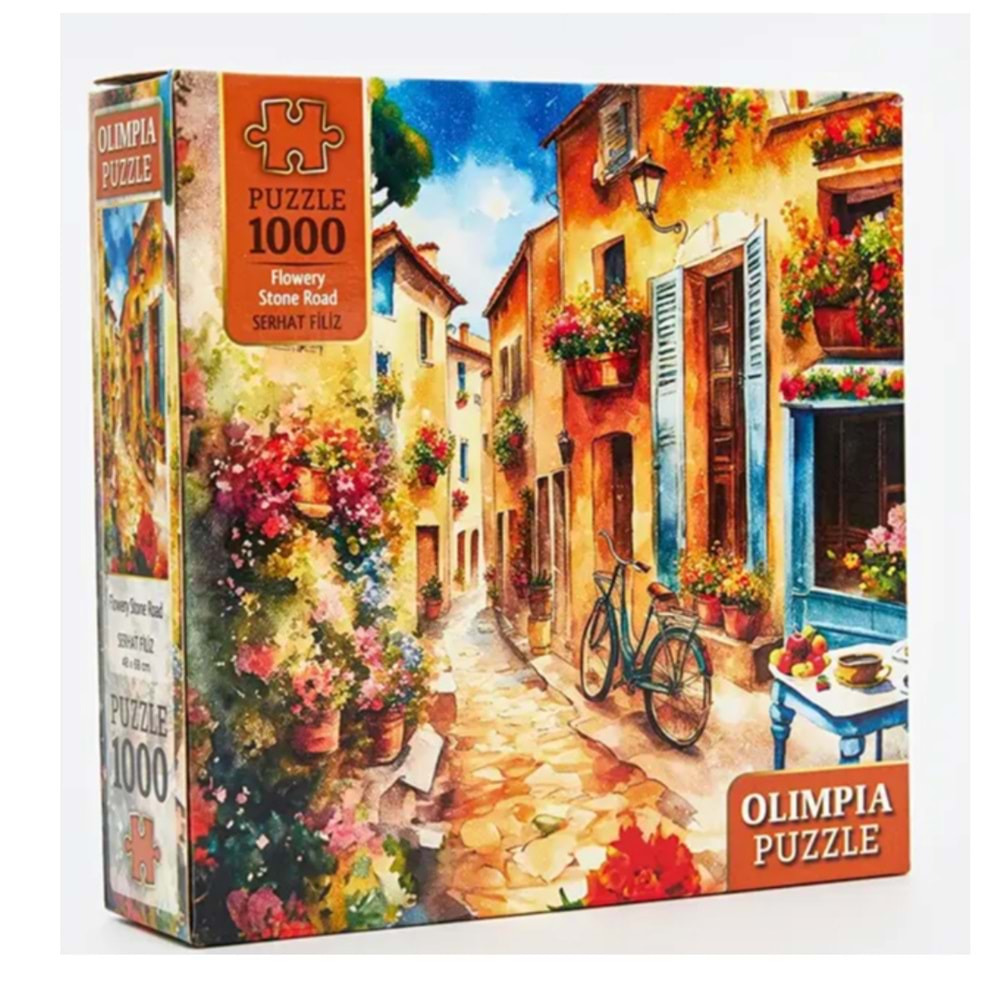 PUZZLE OLİMPİA FLOWERY STONE ROAD 1000 PRÇ 15004 *12
