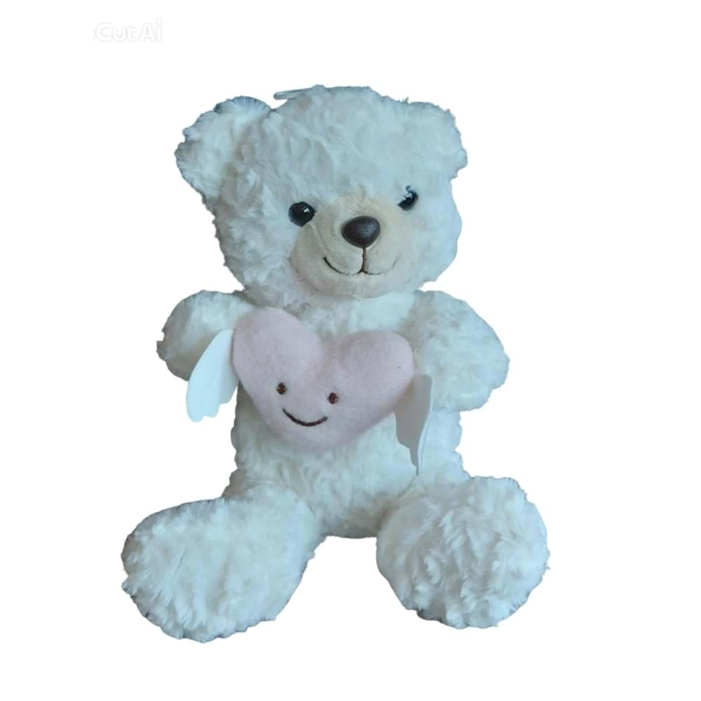 PELUŞ 30 CM KANATLI KALP TUTAN AYI PL50246 *34