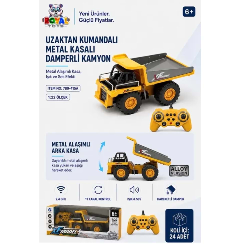 METAL KASALI DAMPERLİ UZM.KUM. İŞ MAKİNASI 789-415A *24