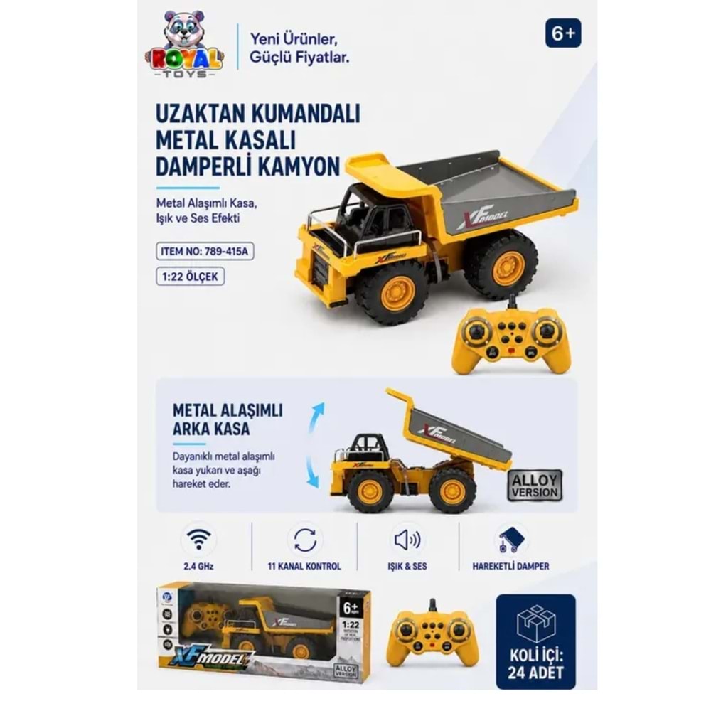 METAL KASALI DAMPERLİ UZM.KUM. İŞ MAKİNASI 789-415A *24