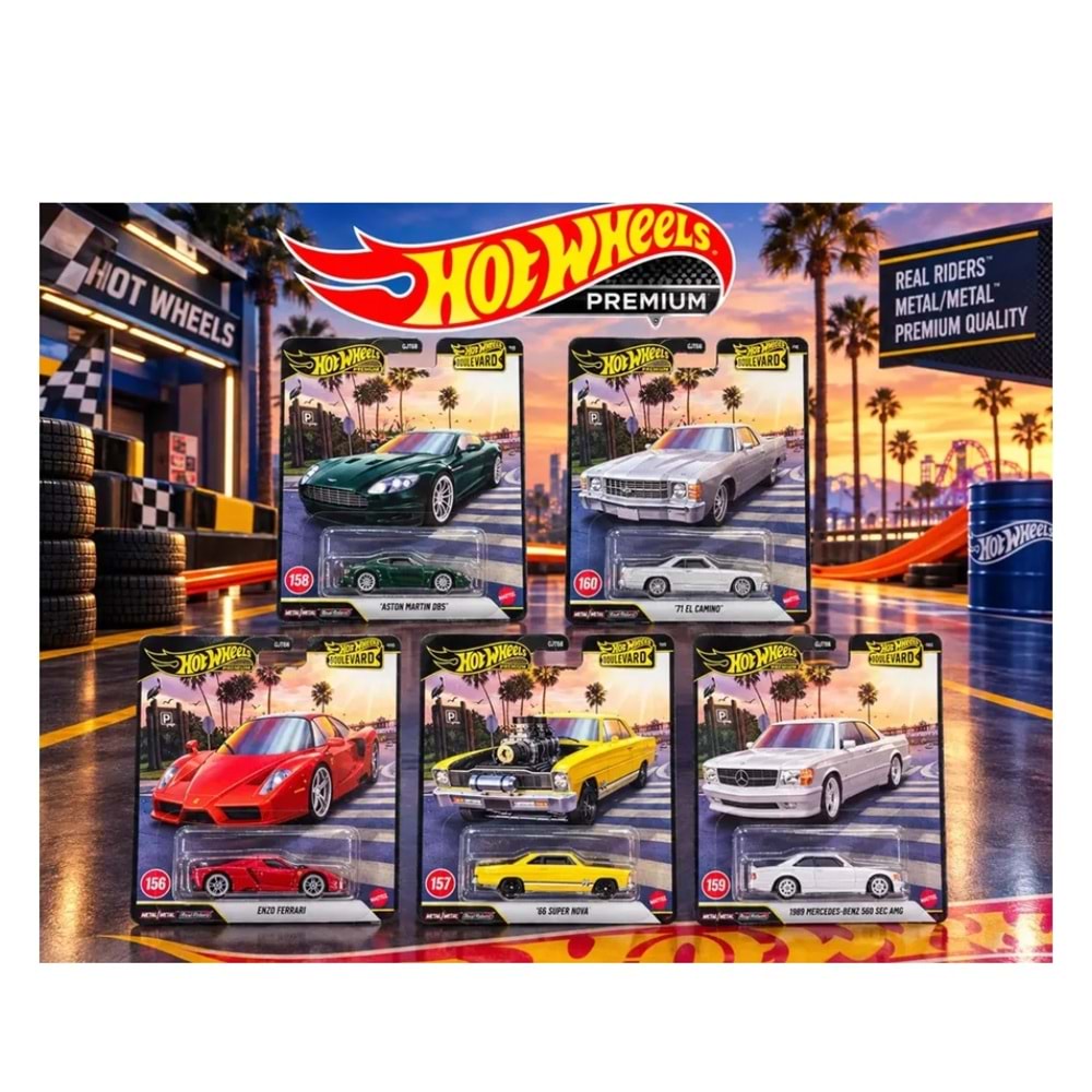 MTL HOT WHEELS 5 Lİ FERRARI SERİSİ JNL12 *12