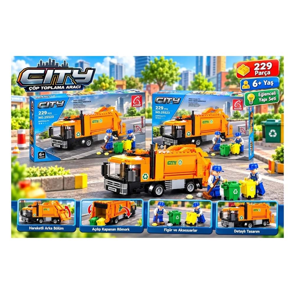 ASUNI LEGO CITY 229 PRÇ ÇÖP KAMYONU 25523 *36