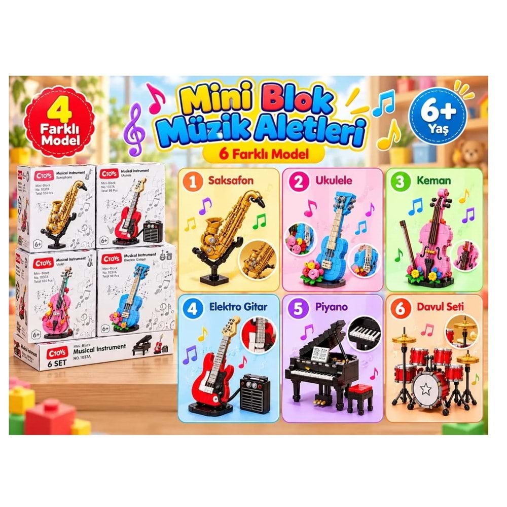 CRN 1037A LEGO MÜZİK ALETLERİ 6 LI STAND *120
