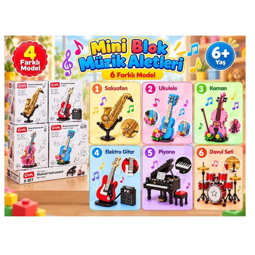 CRN 1037A LEGO MÜZİK ALETLERİ 6 LI STAND *120