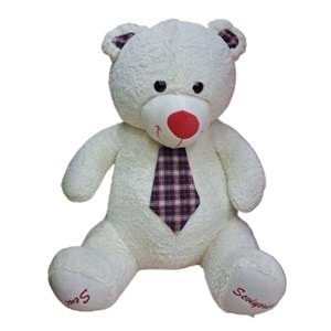 PELUŞ 100 CM OTURAN KRAVATLI AYI KREM GLT-P106-100A