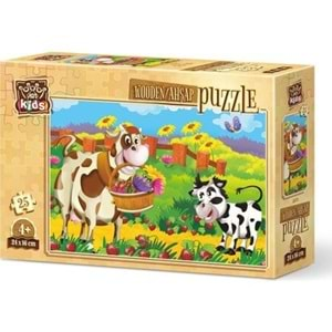 AHŞAP PUZZLE ROMANTİK İNEK-25 PARÇA 5870 *12