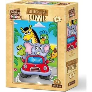 AHŞAP PUZZLE KAPTAN FİL-16 PARÇA 5850 *12