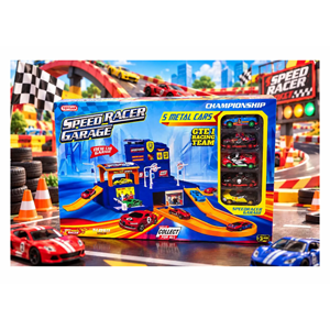 TOYSAN SPEED RACER GARAJE 5METAL ARABALI TOY-33 *12