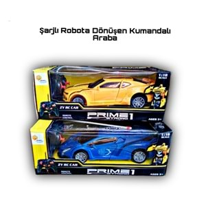 1:18 UZAKTAN KUMANDALI ŞARJLI ROBOTA DÖNÜŞEN ARABA 318-3A *36