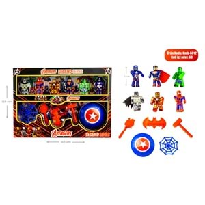 6 LI BÜYÜK AVANGER MİNECRAFT MALZEMELİ 6012 *60