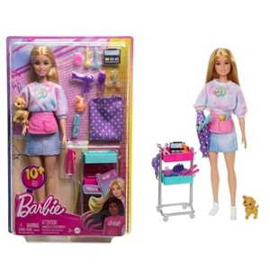 MATE-HNK95 BARBIE STILISTR BEBEKLER OYUN SETİ HNK95 *4