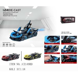 SESLİ IŞIKLI METAL BUGATTİ MODEL ARAÇ CZ149BD *18