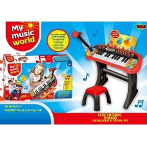 TOYCRAFT AYARKLI OTURAKLI MİKROFONLU ORG EĞLENCE SETİ MY66311-L * 12