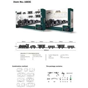 KLASİK BUHARLI TREN SETİ LÜKS 1603C *8