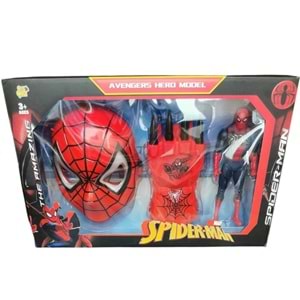 KUTULU SPIDER-MAN MASKE+ELDİVEN KARAKTER SETİ FAB.1220 *24