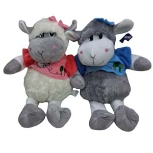 PELUŞ 55 CM KIYAFETLİ KUZULAR PL62235 *24