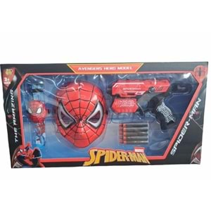 KUTULU SPIDERMAN+MASKE+SİLAH +SAAT FAB.1300 *24