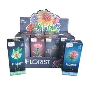 STANDLI ÇİÇEK LEGO KRİSTAL MODEL 12 Lİ PAKET 8735 *144