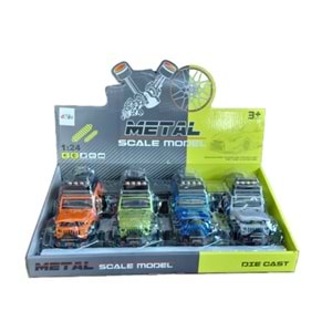 SEHER 1:24 KAPUTU AÇILAN ÇİFT YAYLI METAL ARAZİ ARACI 2412D *24