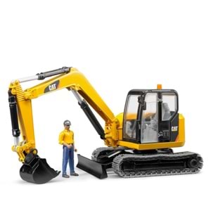 BRUDER CAT MİNİ EKSKAVATÖR VE İNŞAAT İŞÇİSİ BR02466