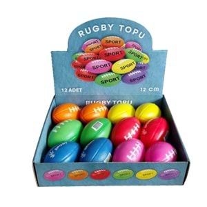 RUGBY STRES TOPU 12CM 12 Lİ PKT 3421 *192
