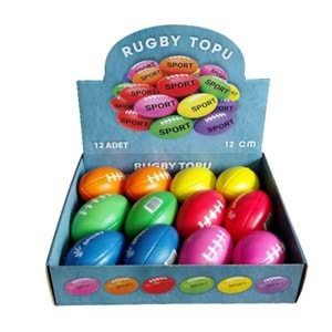 RUGBY STRES TOPU 12CM 12 Lİ PKT 3421 *192