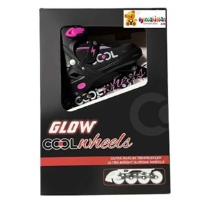 GLOW PATEN ULTRA PARLAK TEKERLEKLER PEMBE (30-33) FR38200 *6