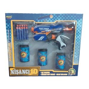 NİŞANCI 10 KUTULU HEDEFLİ DART ATAN TABANCA 10063 *24