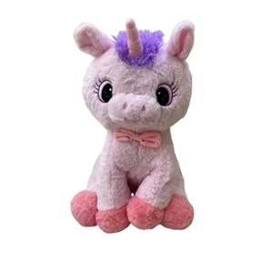 PELUŞ 50 CM PAPYONLU BOYNUZLU PONY PL5027 *12