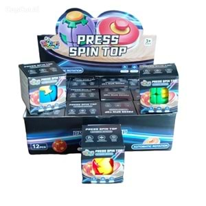 TOYCRAFT-X IŞIKLI PRESS SPİN TOP 12 Lİ TYC0036 *288