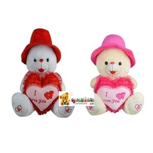 PELUŞ 60 CM ŞAPKALI AYI PL50180 *6
