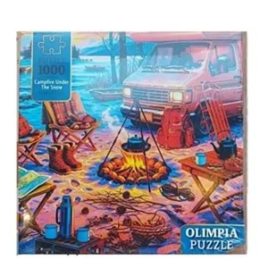 PUZZLE OLIMPIA CAMPFİRE UNDER THE SNOW 1000 PRÇ 15013 *12