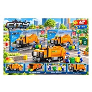ASUNI LEGO CITY 229 PRÇ ÇÖP KAMYONU 25523 *36