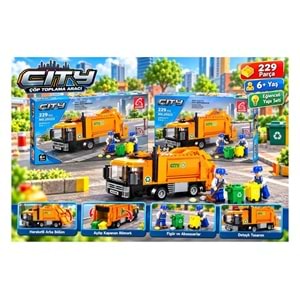 ASUNI LEGO CITY 229 PRÇ ÇÖP KAMYONU 25523 *36