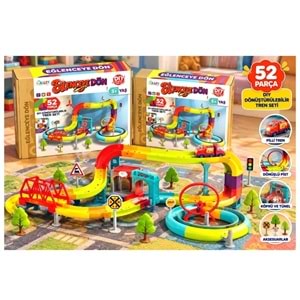 SEHER EĞLENCELİ DÖNDOLAŞ PİLLİ TREN 52PARÇA SH59317 *24