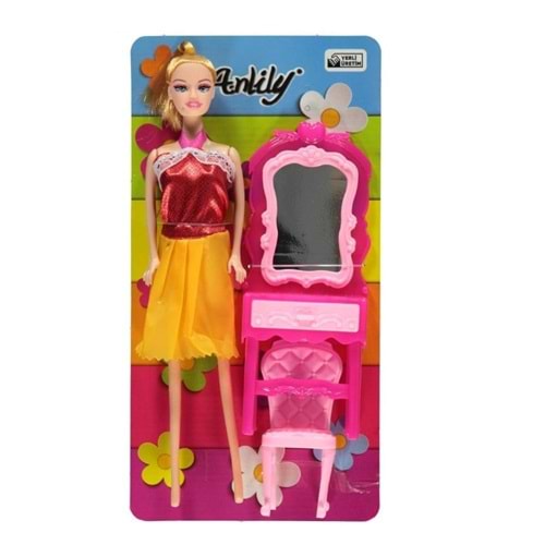 ANLİLY POŞETTE BEBEKLİ MAKYAJ MASASI 02410 (120)