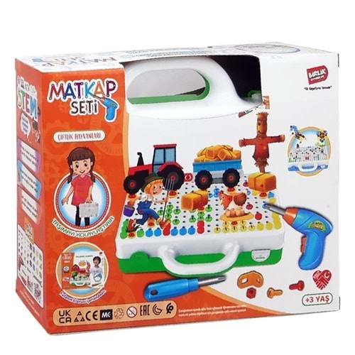 3D STEM EĞİTİCİ MATKAP SETİ-ÇİFTLİK HAYVANLARI URT014-002 * 24