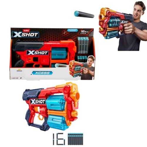 SUN-ZUR-X-SHOT SİLAH SÜNGER ATAN EXCEL-XCESS 16 MERMİLİ S00036437 *6