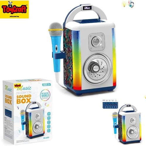 TOYCRAFT BLUETOOTLU KAREOKE SETİ IŞIKLI 6007*8