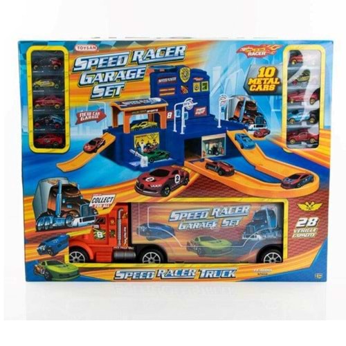 TOYSAN SPEED RACER GARAJE TIRLI DEV BOY 10 METAL ARAÇLI TOY-88 *6