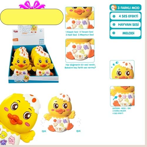 ISIKLI VE MUZIKLI ORDEK BEBEK PIYANOSU 855-144A*48