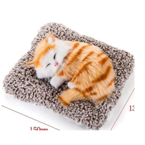 KÜÇÜK YATAN PELUŞ SESLİ KEDİ 2427-1 *400