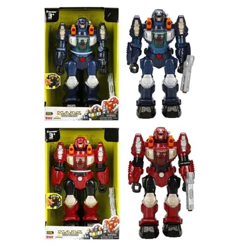 SON-ROBOT TURBOTRON YÜRÜYEN SİLAHLI SESLİ IŞIKLI 30 CM S00006175 *6