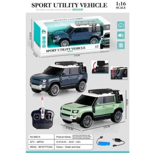UZK ŞARJLI JEEP ARABA 8601A *48
